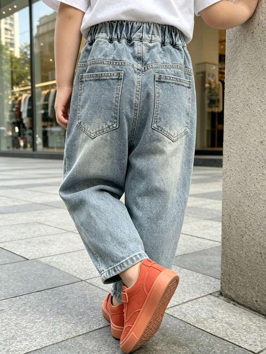 SHEIN SPODNIE JEANS KIESZENIE PK01__116-122