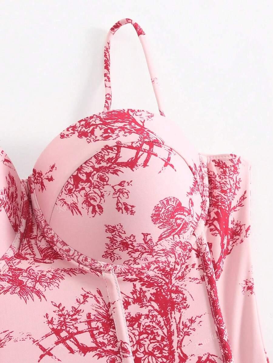 SHEIN JEDNOCZĘŚCIOWY STRÓJ KĄPIELOWY SPÓDNICA KOMPLET S09__XL