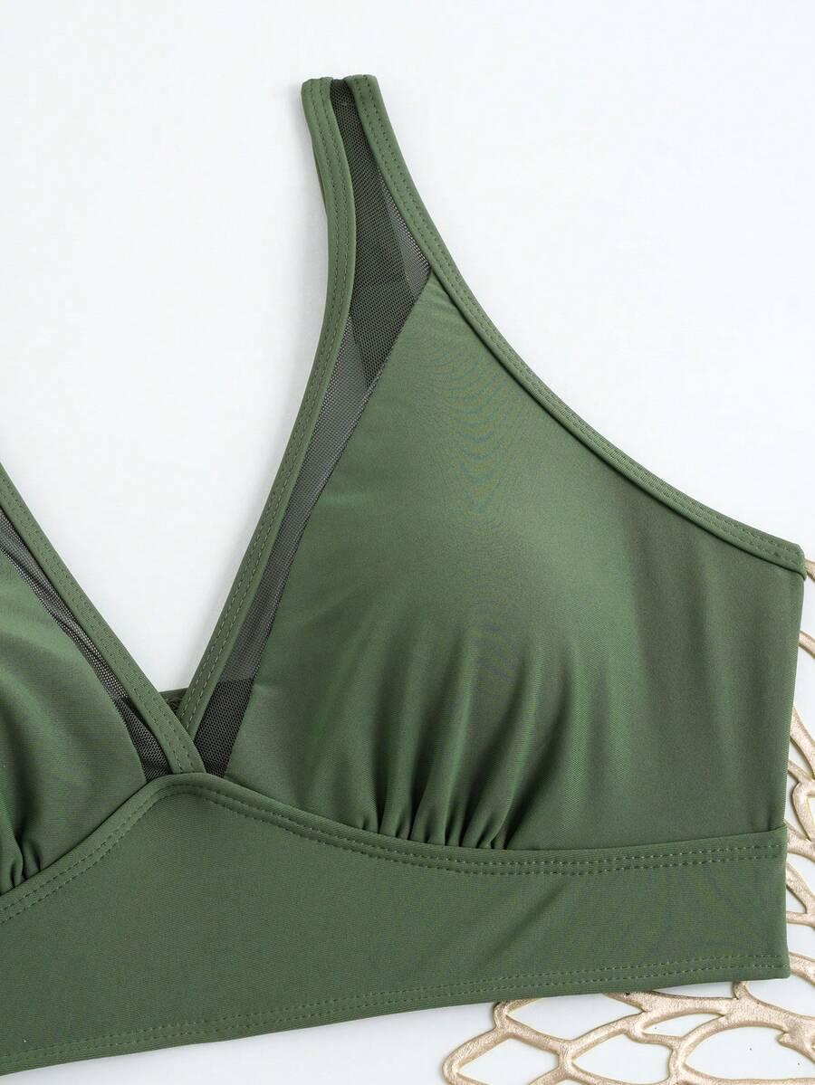 SHEIN ZIELONY DWUCZĘŚCIOWY STRÓJ KĄPIELOWY S09__XL