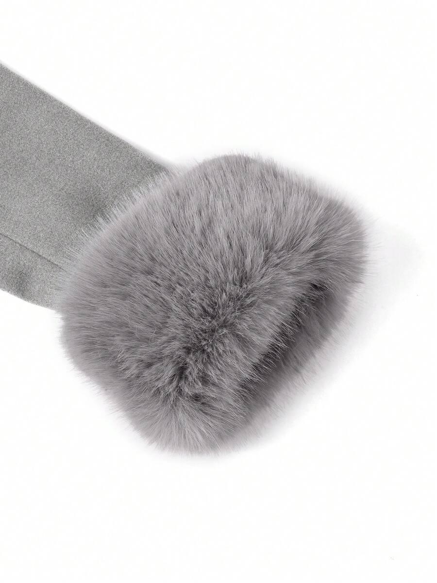 SHEIN SZARY KLASYCZNY PŁASZCZ W01__XXL