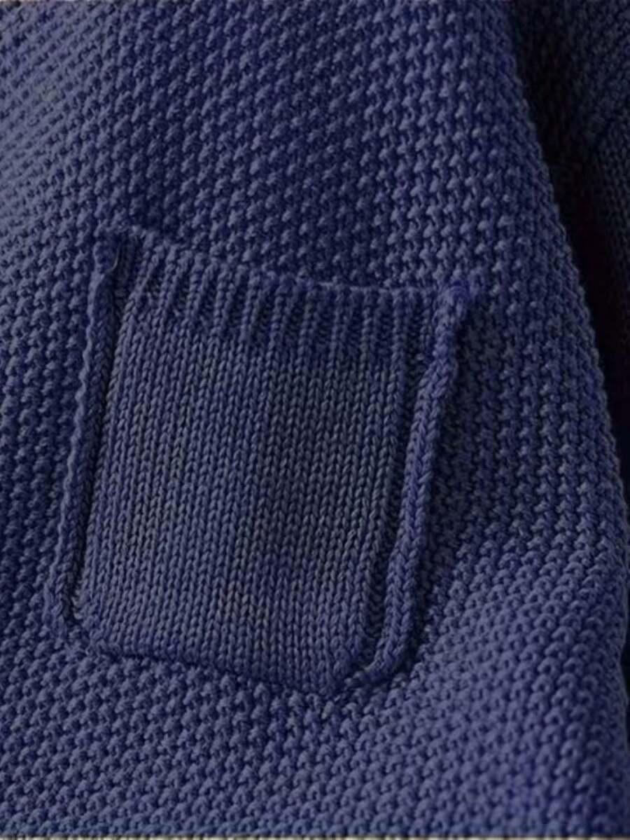 SHEIN GRANATOWY SWETER GUZIKI