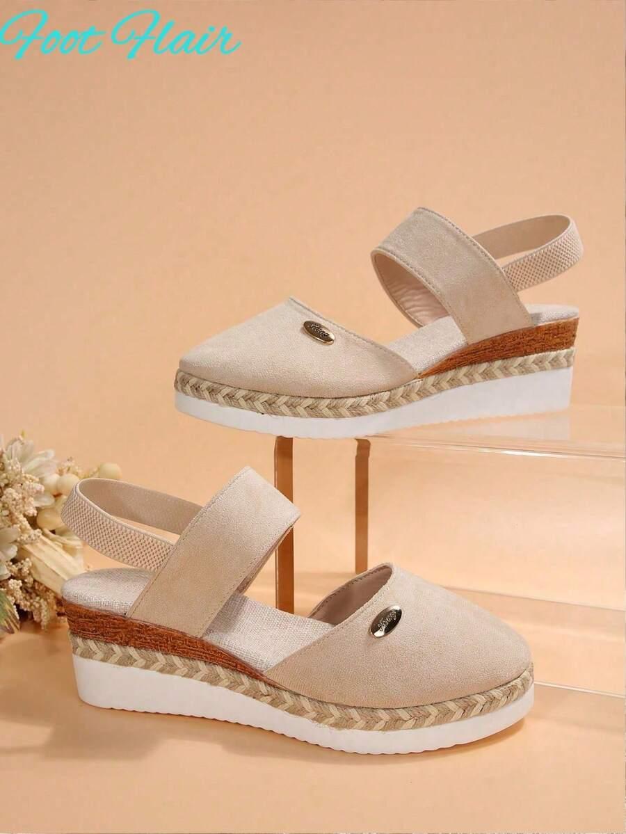 SHEIN BEŻOWE ESPADRYLE NA KOTURNIE S06__38