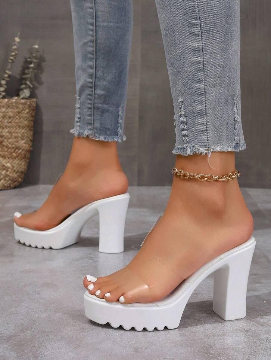 SHEIN BIAŁE KLAPKI OBCAS S06__40