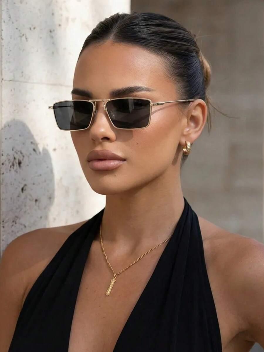 SHEIN CZARNE OKULARY PRZECIWSŁONECZNE S07