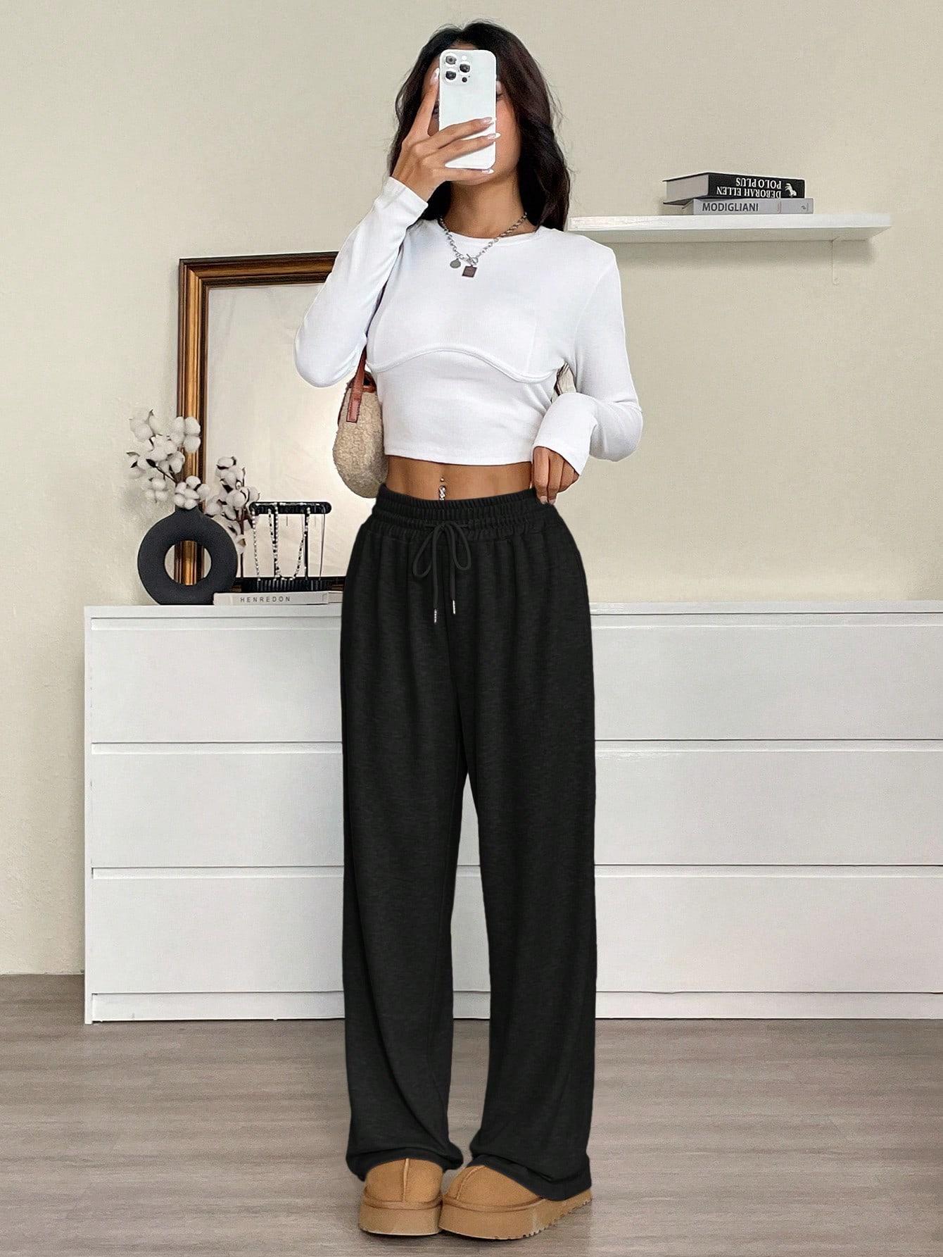 SHEIN CZARNE SPODNIE DRESOWE S06__52