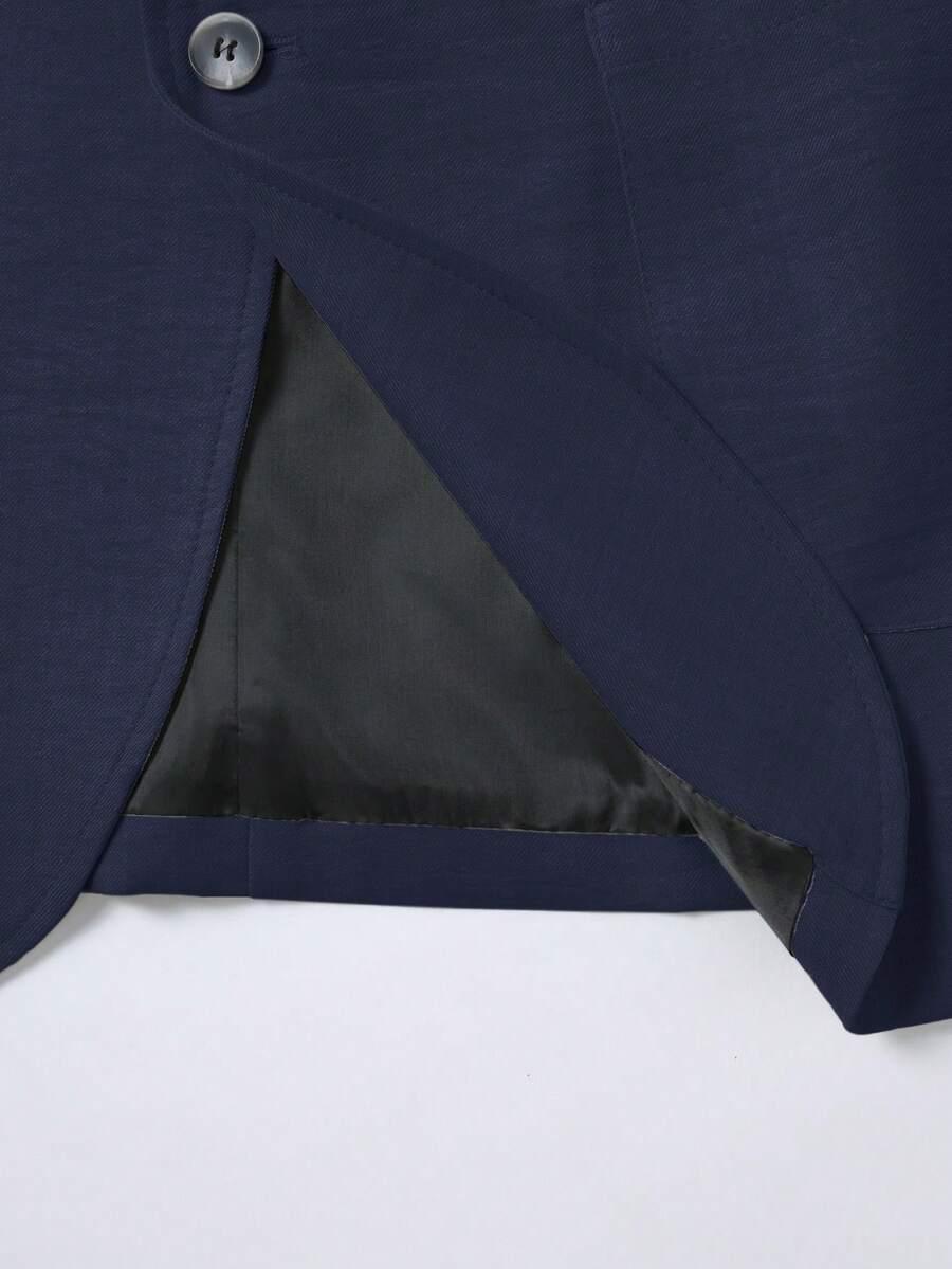 SHEIN NIEBIESKI KOMPLET MARYNARKA SPODNIE S06__XL