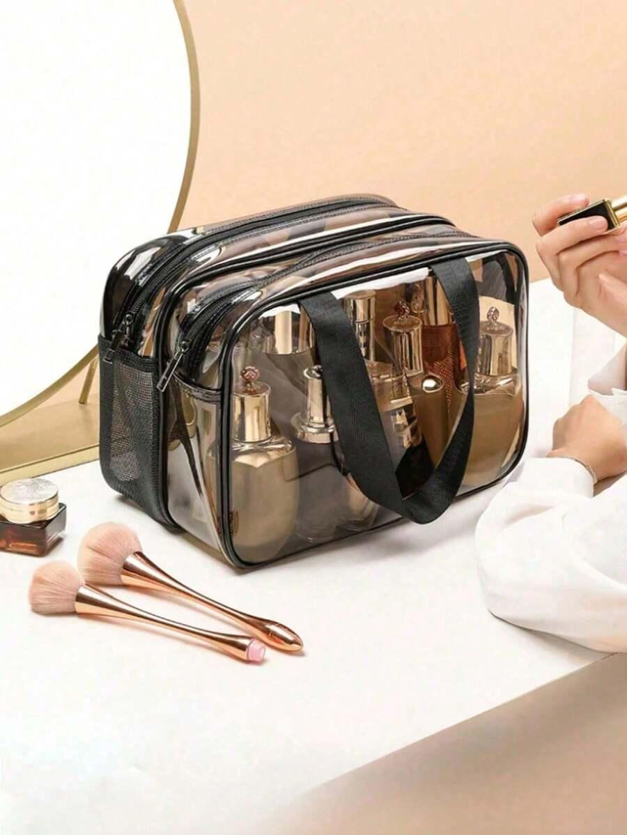 SHEIN CZARNA KOSMETYCZKA ZAMEK S07__26X16