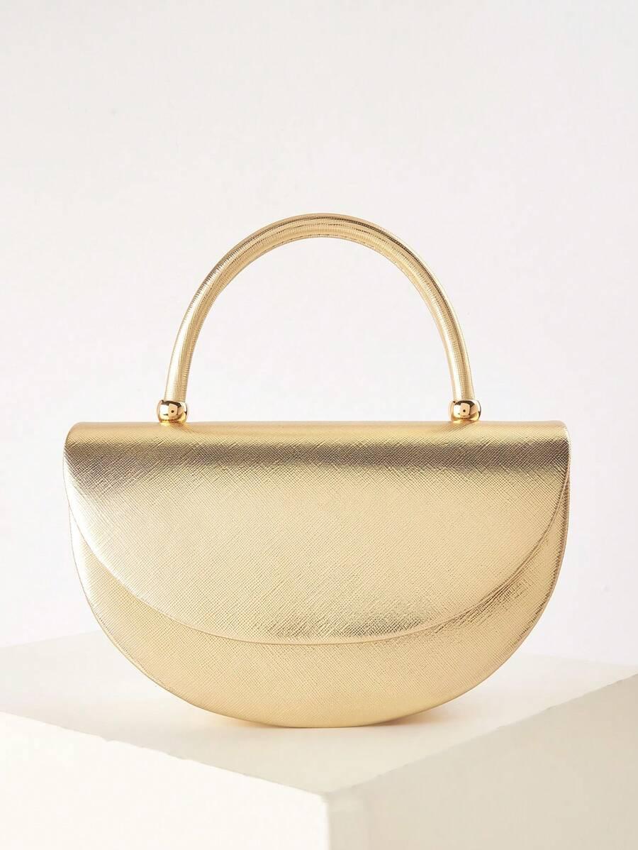 SHEIN ZŁOTA TOREBKA POŁYSK S07__6,5X13X21,5CM
