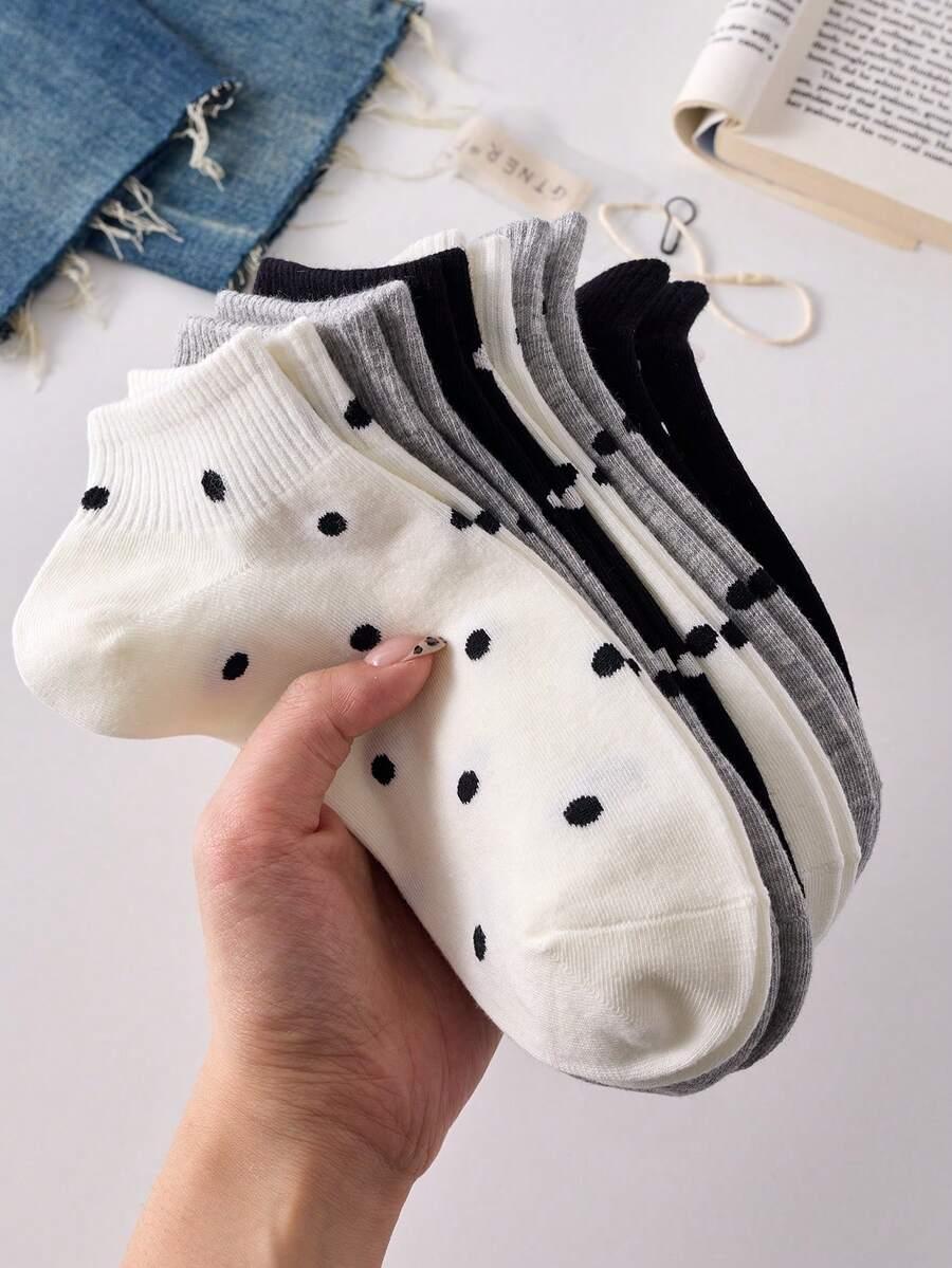 SHEIN SKARPETKI WZÓR GROSZKI 5-PACK S06__40-43