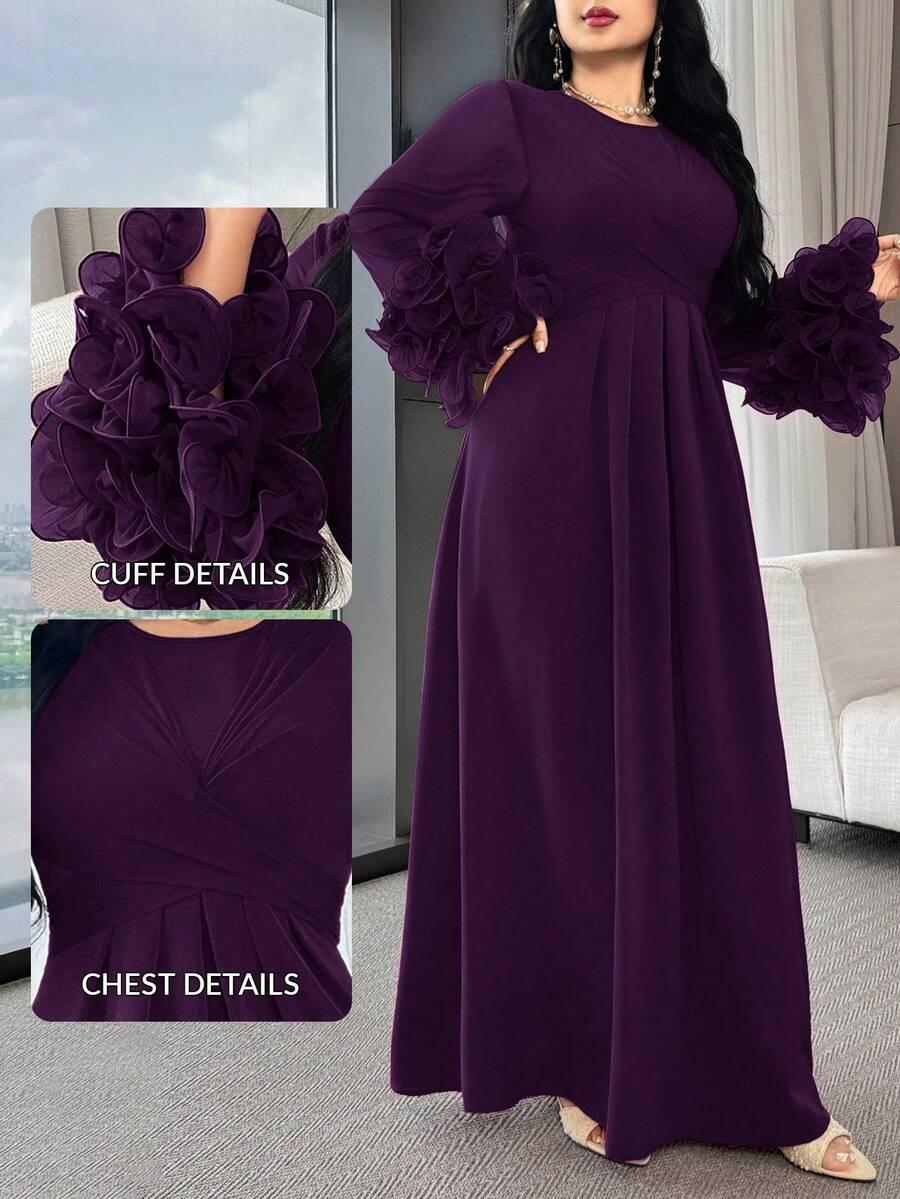 MODELYN FIOLETOWA MAXI SUKIENKA S06__L