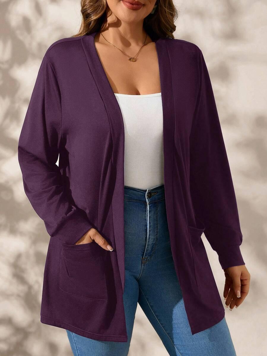 SHEIN FIOLETOWA NARZUTKA CASUAL S06__50