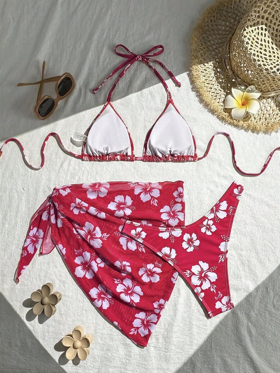 SWIM BASICS DWUCZĘŚCIOWY STRÓJ KĄPIELOWY PAREO KOMPLET S09__S