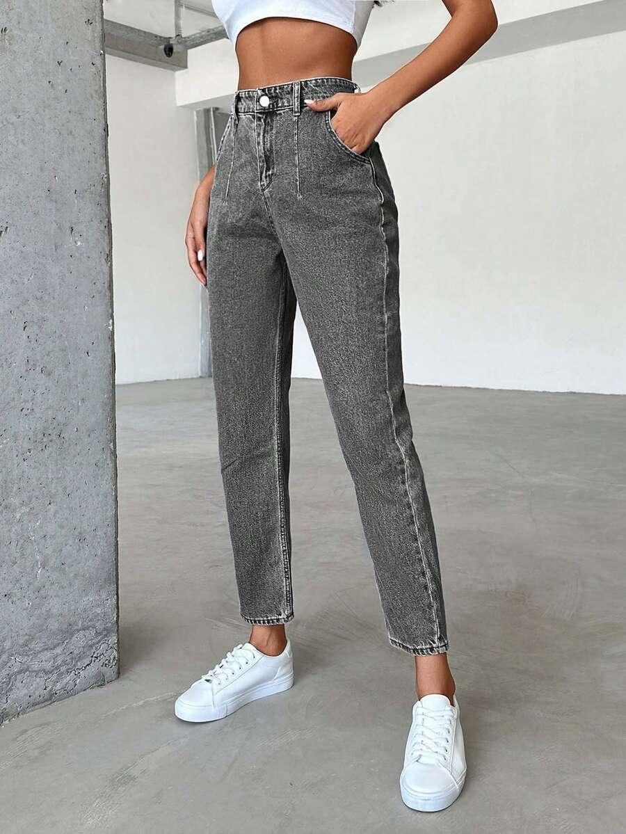SHEIN SZARE SPODNIE JEANS S06__XS