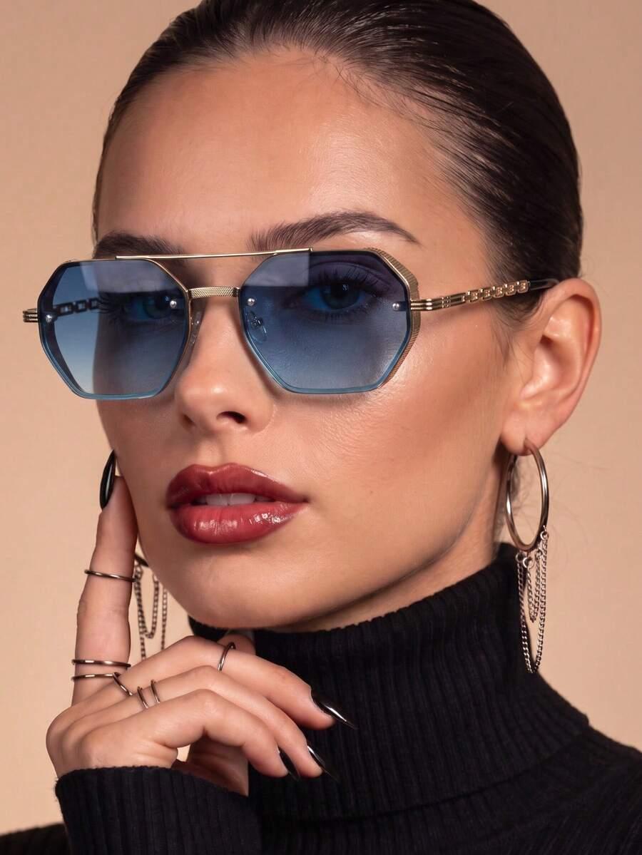 SHEIN CZARNE OKULARY PRZECIWSŁONECZNE S07