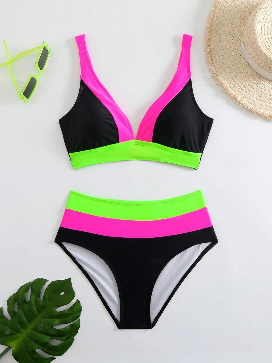 SHEIN DWUCZĘŚCIOWY STRÓJ KĄPIELOWY S09__XXL