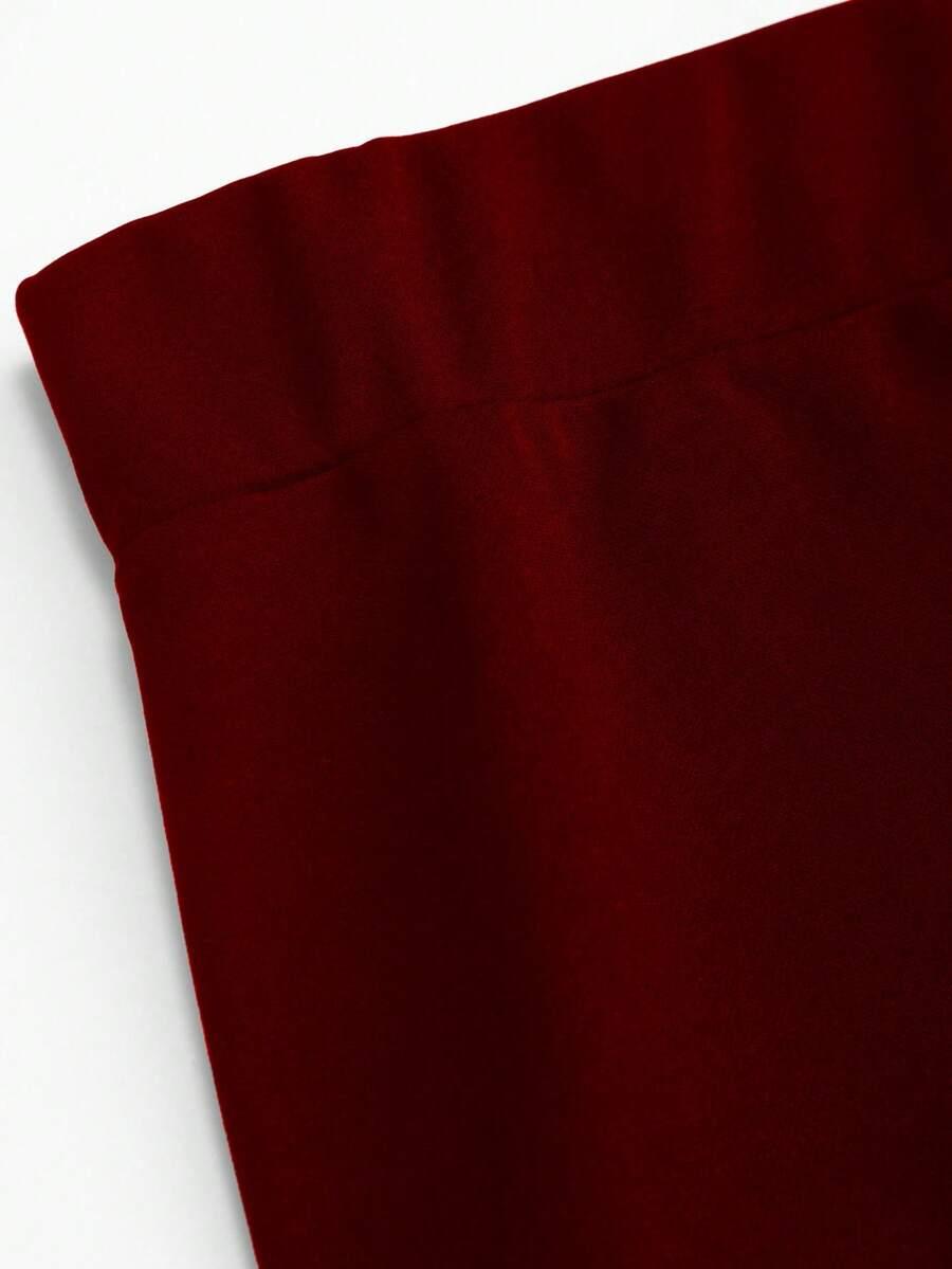 SHEIN CZERWONA MIDI SPÓDNICA S06__XXL