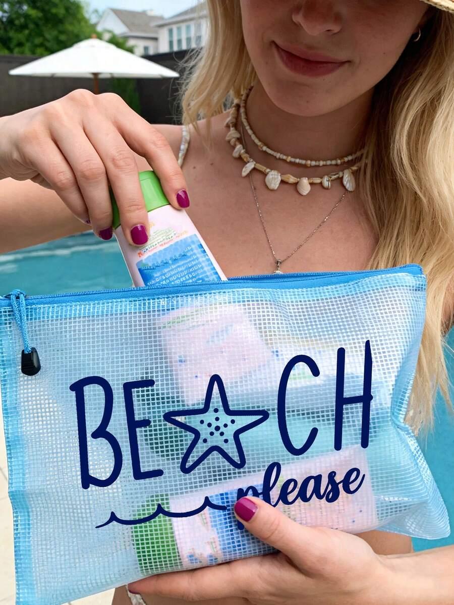 SHEIN NIEBIESKA KOSMETYCZKA PLAŻOWA S07__33X23CM