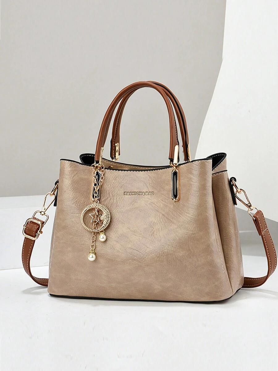 SHEIN BEŻOWA TOREBKA ZAMEK S07__26X11X19