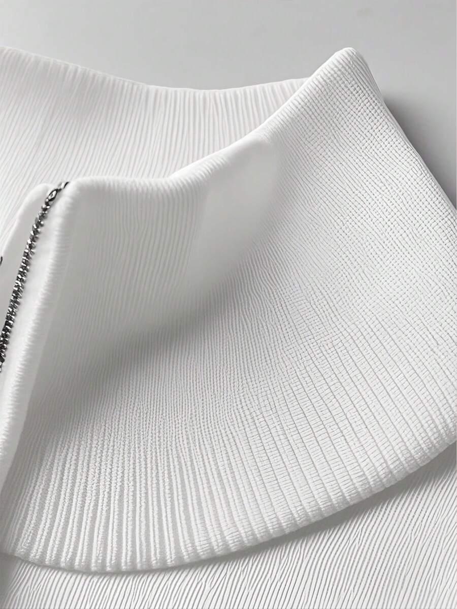 SHEIN BIAŁY SWETER ZAMEK