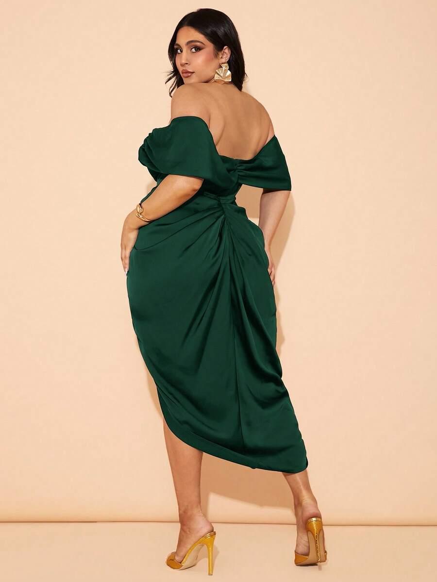 SHEIN ZIELONA MIDI SUKIENKA S06__XXL