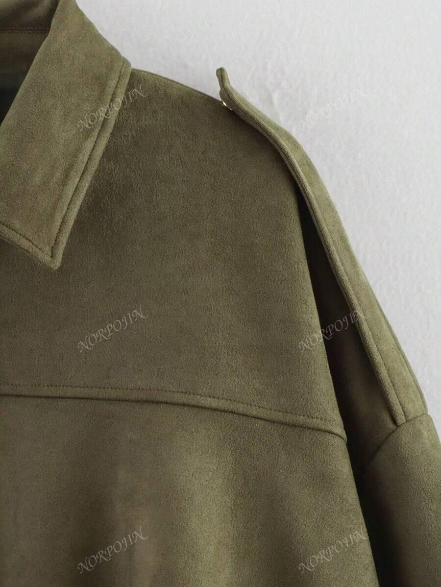 SHEIN ZIELONA KURTKA ZAMEK S06__S