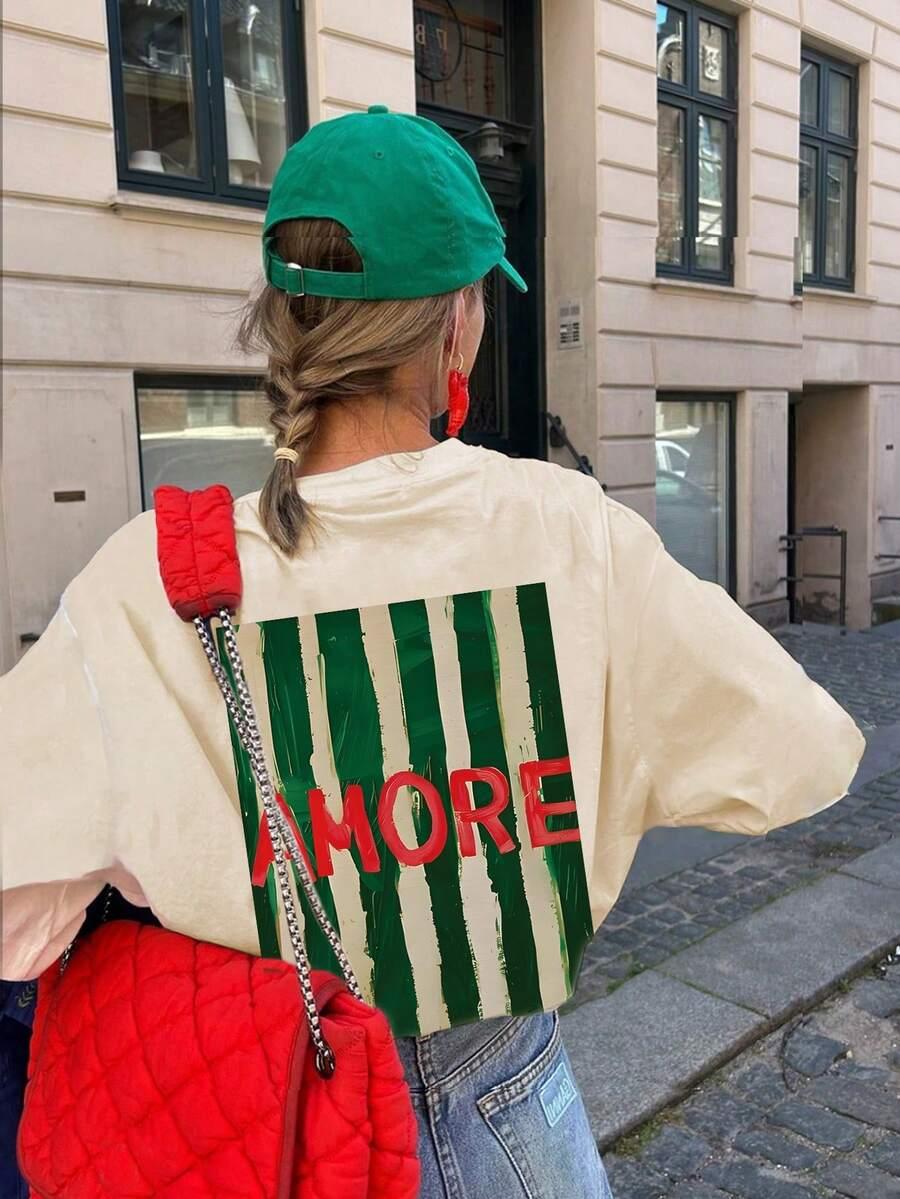 SHEIN BLUZKA Z DŁUGIM RĘKAWEM WZÓR PRINT S06__S