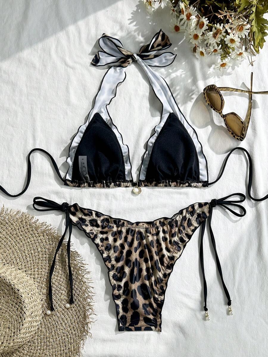 SHEIN DWUCZĘŚCIOWY STRÓJ KĄPIELOWY S09__L