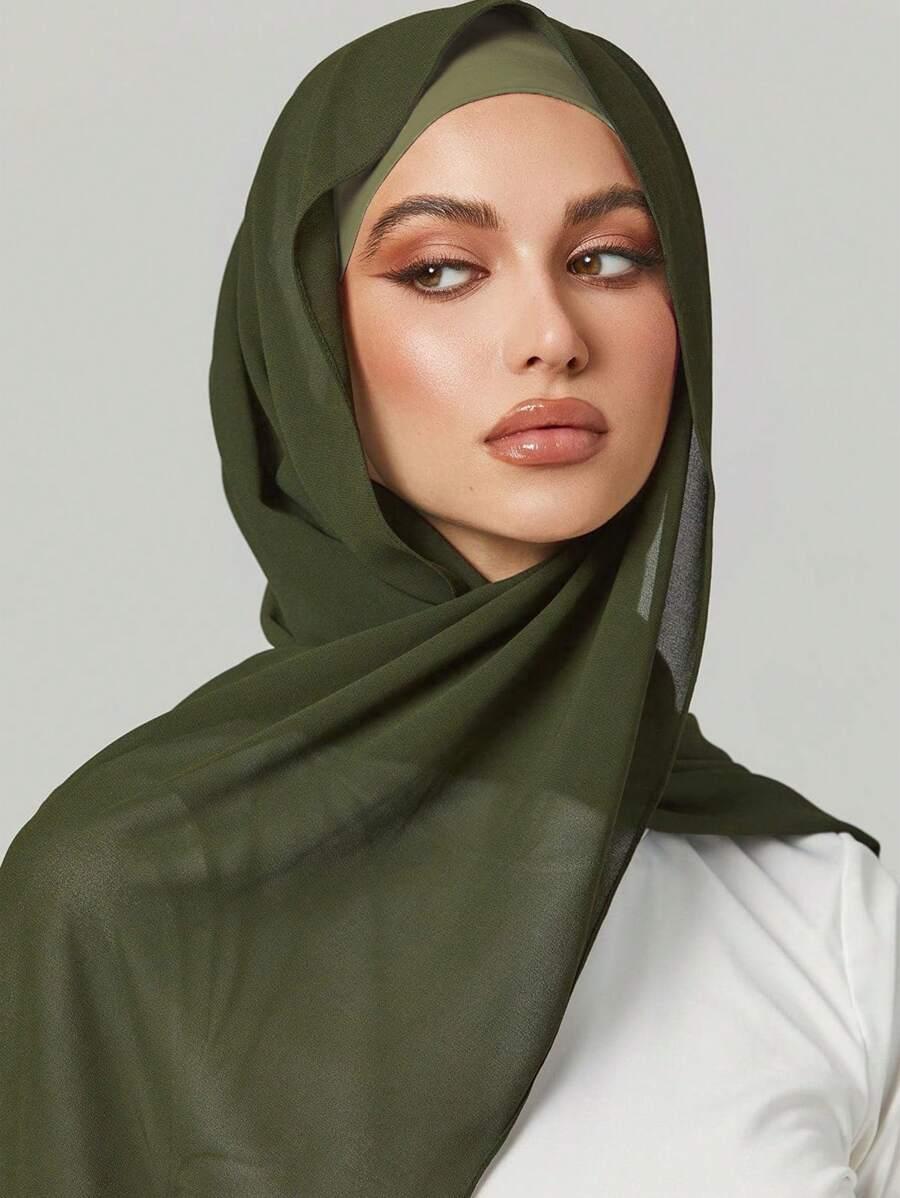 SHEIN ZIELONA CHUSTA NA GŁOWĘ HIDŻAB S07