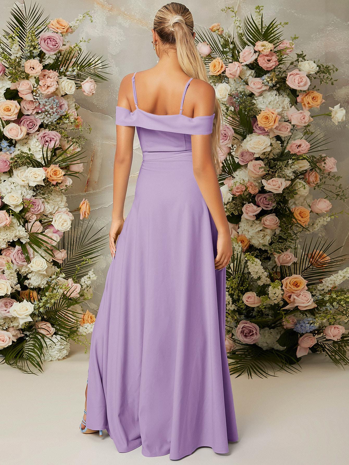 SHEIN MAXI SUKIENKA ODKRYTE RAMIONA ROZPOREK S06__XS