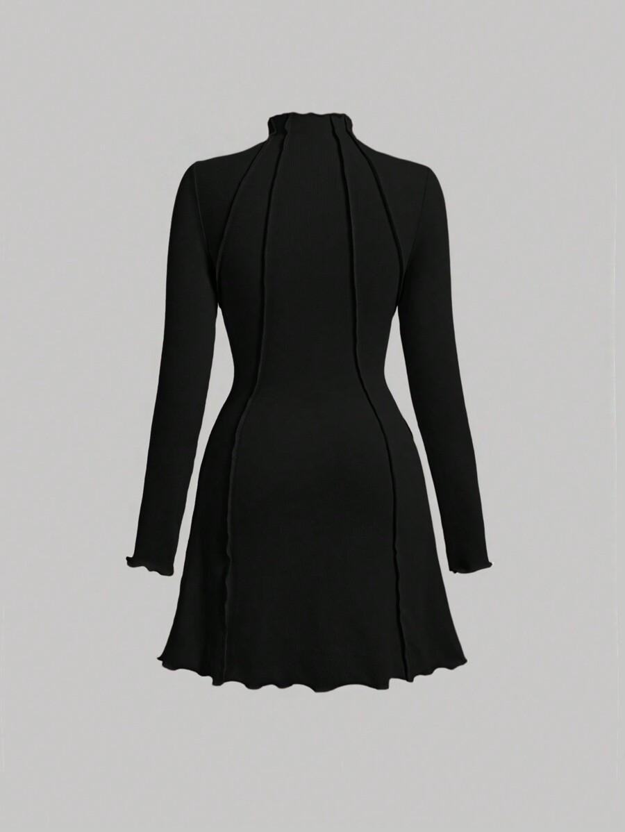 SHEIN CZARNA MINI SUKIENKA STÓJKA S06__M