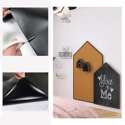 SHEIN CZARNA SAMOPRZYLEPNA TAPETA TABLICA 45X100CM