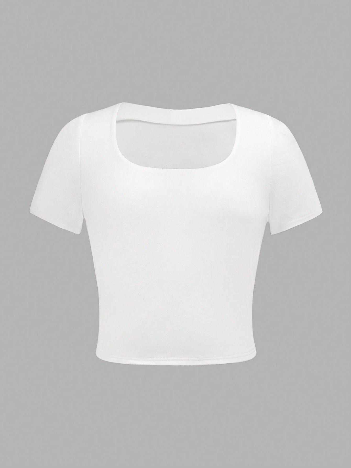 SHEIN BIAŁA BLUZKA KRÓTKI RĘKAW S06__146/152