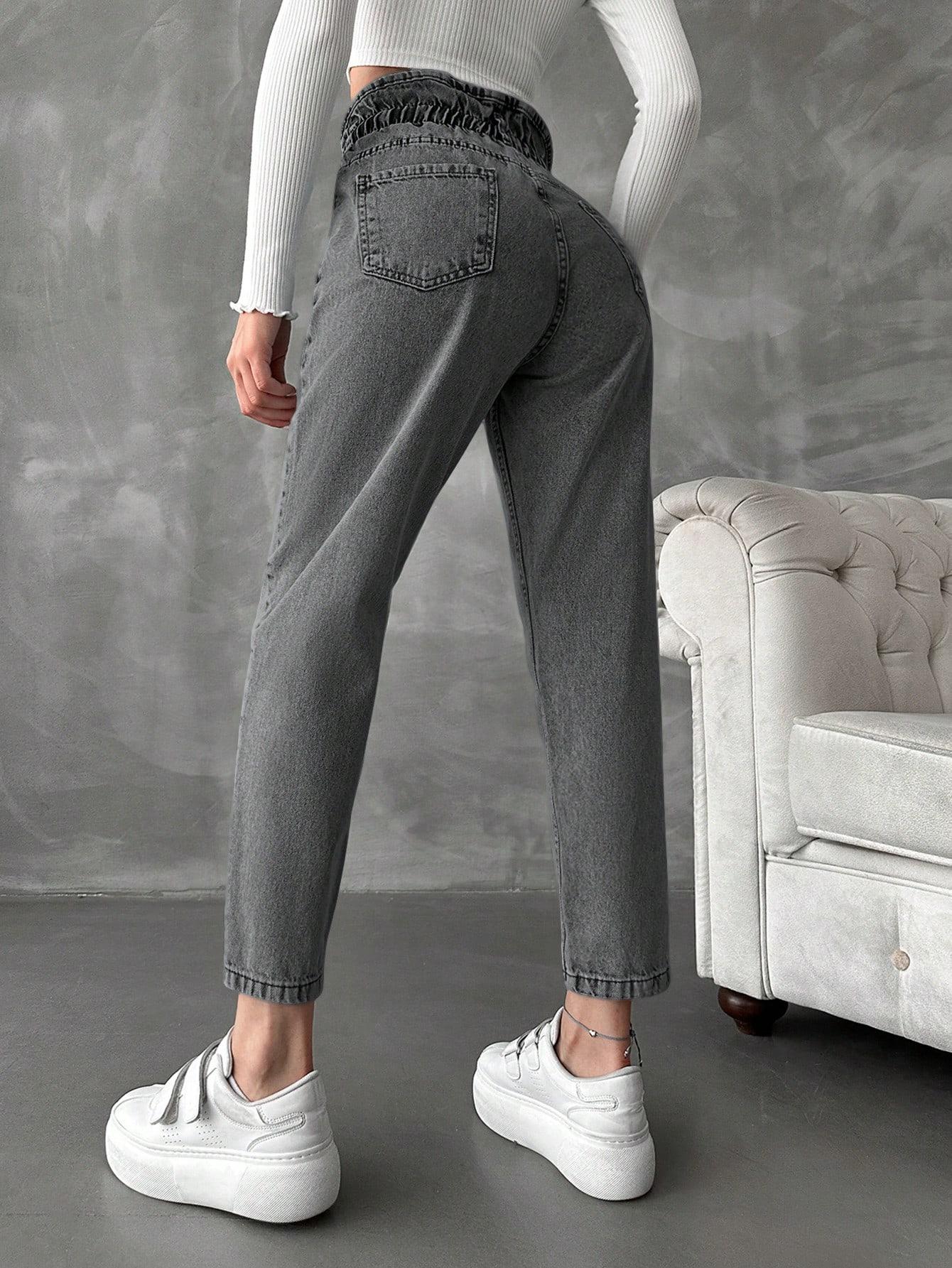 SHEIN SZARE SPODNIE JEANS S06__S