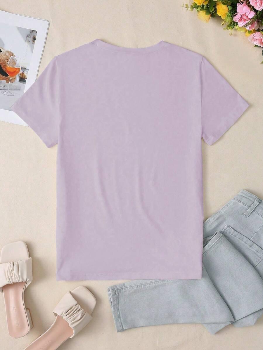 SHEIN FIOLETOWA BLUZKA WZÓR PRINT S09__XL