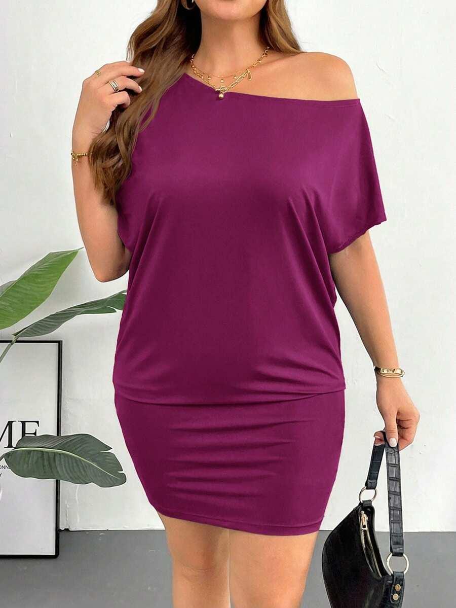 SHEIN RÓŻOWA ASYMETRYCZNA SUKIENKA S06__48