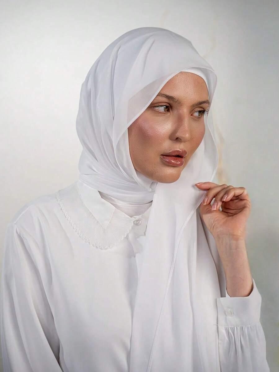 SHEIN BIAŁA CHUSTA HIDŻAB S07