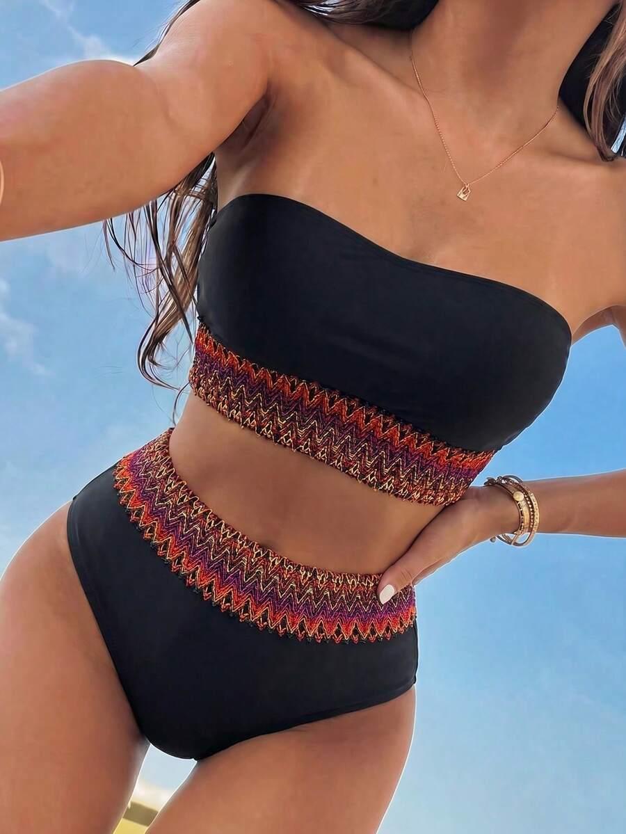 SHEIN DWUCZĘŚCIOWY STRÓJ KĄPIELOWY S09__XXL