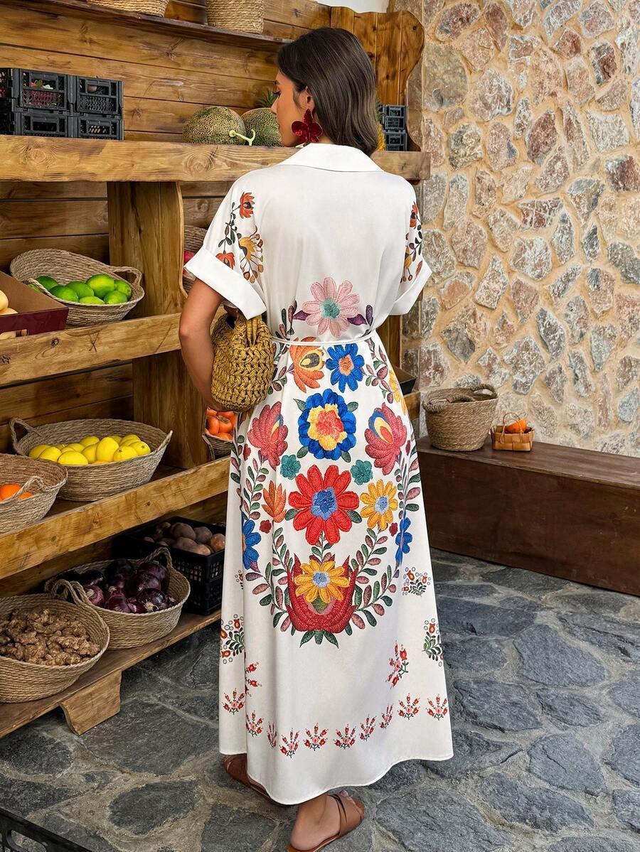 SHEIN MAXI SUKIENKA NADRUK S06__M