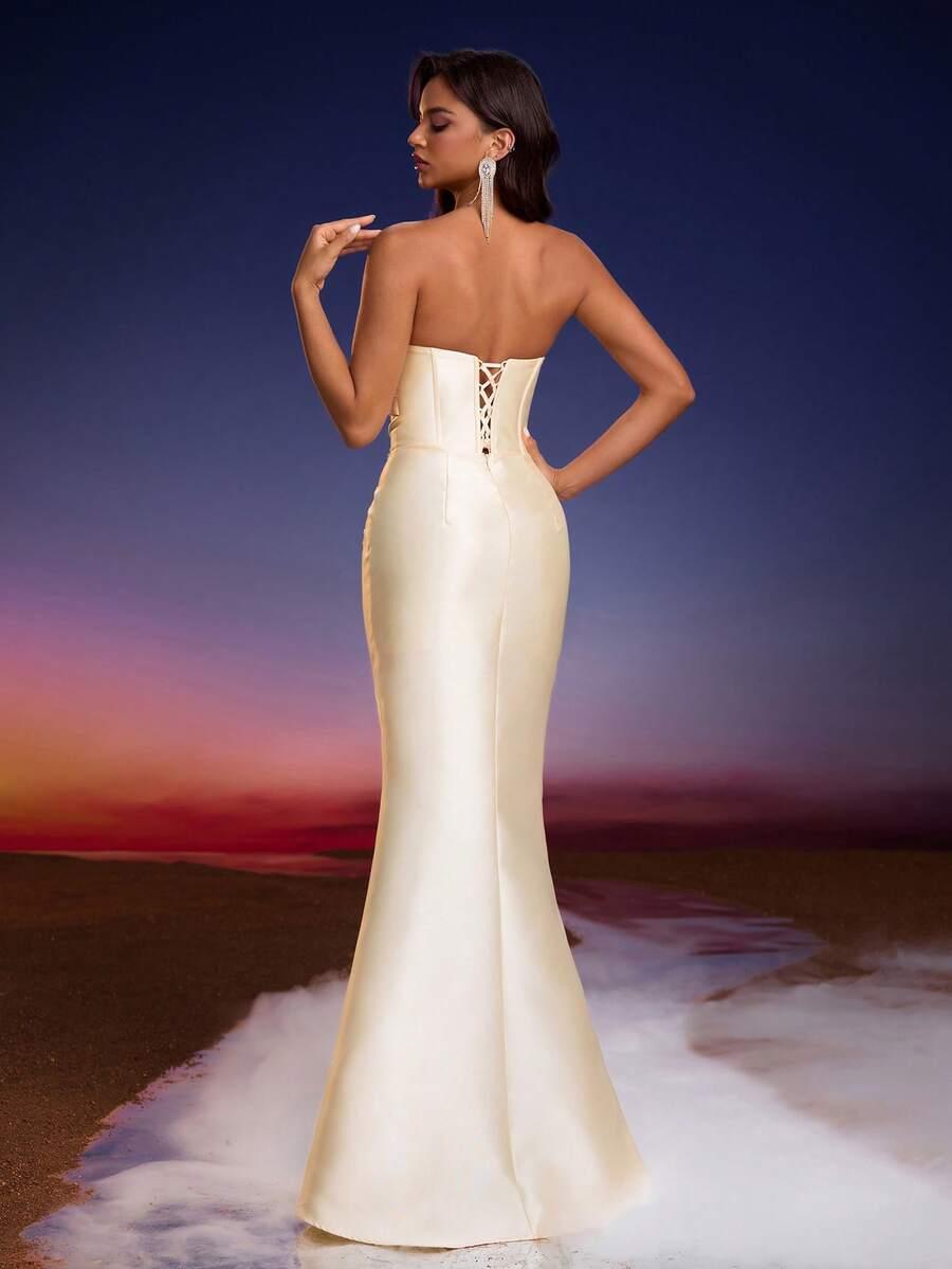 SHEIN ŻÓŁTA MAXI SUKIENKA S06__M