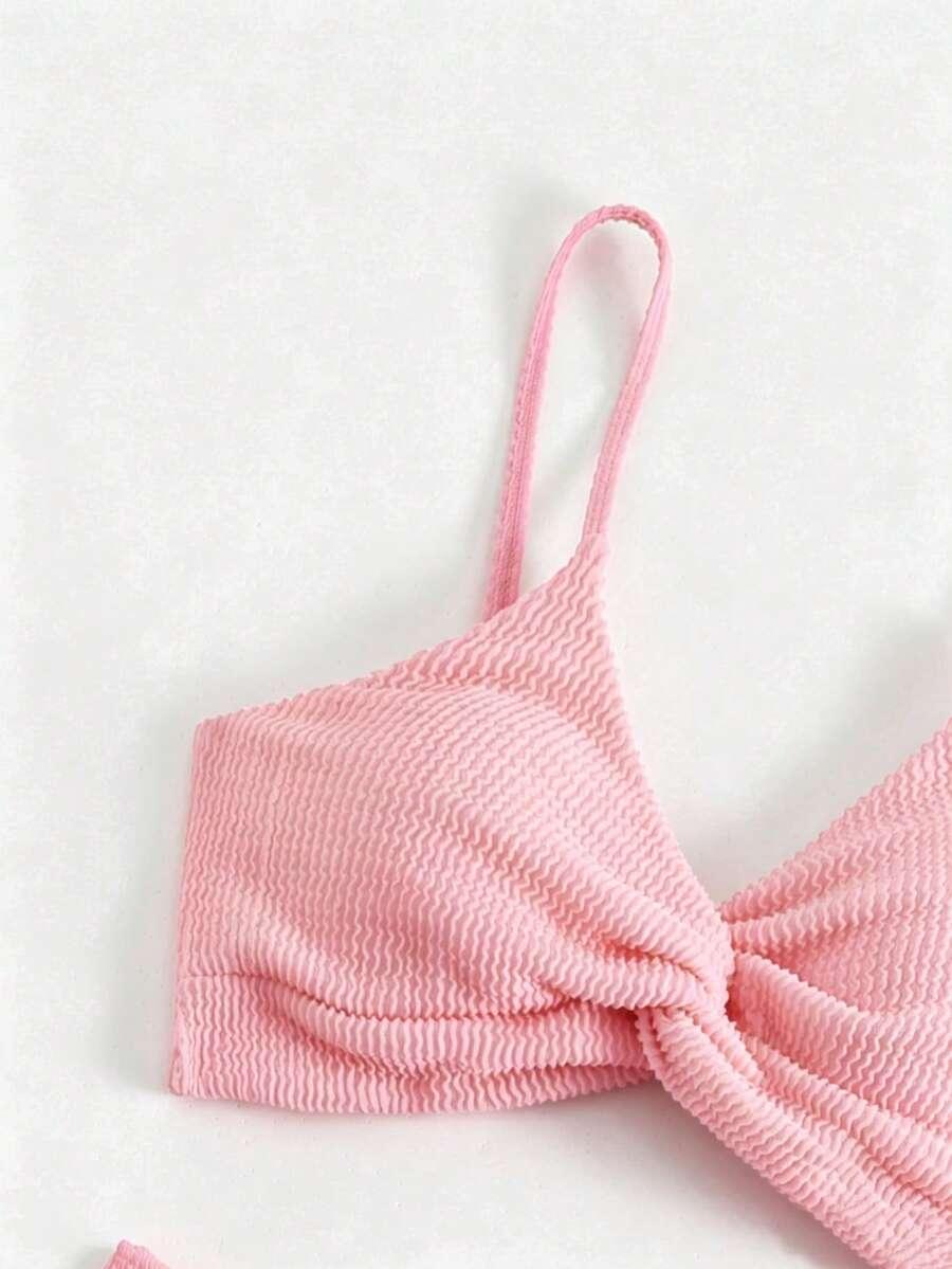SHEIN RÓŻOWA GÓRA OD BIKINI TEKSTURA S09__XL