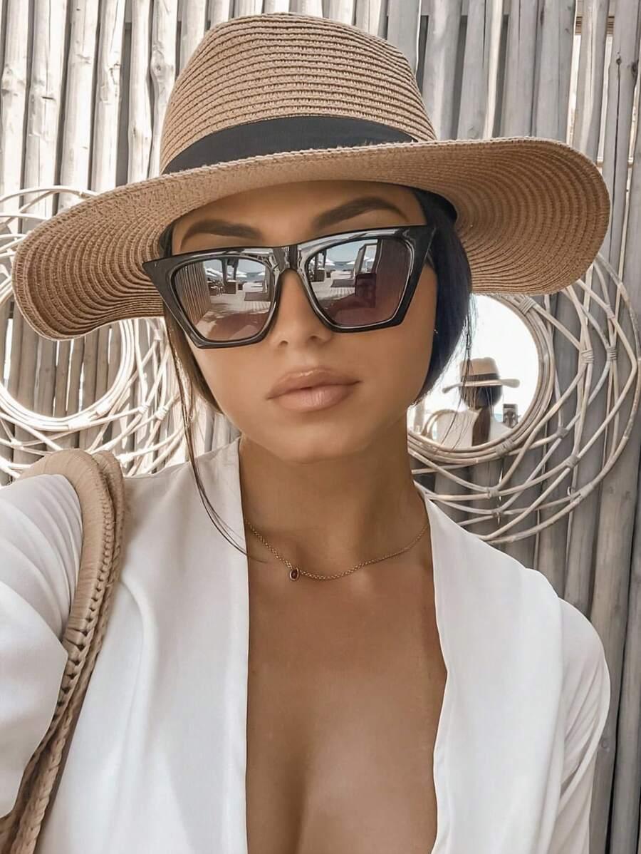 SHEIN SŁOMKOWY KLASYCZNY KAPELUSZ S07