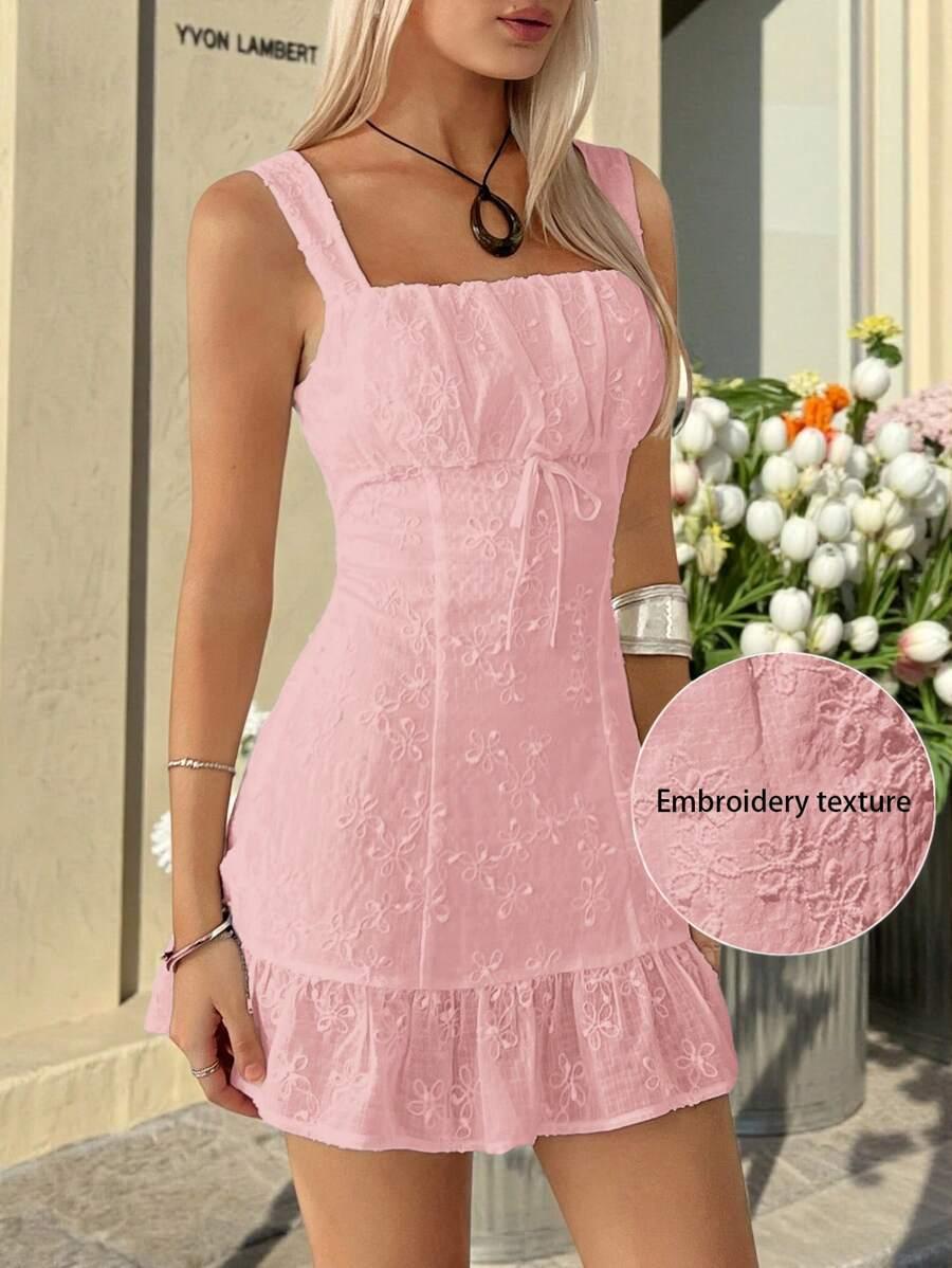 SHEIN RÓŻOWA SUKIENKA HAFT S06__L