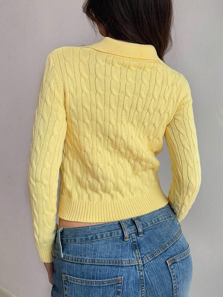 AUTUMINA ŻÓŁTY SWETER WZÓR S06__M