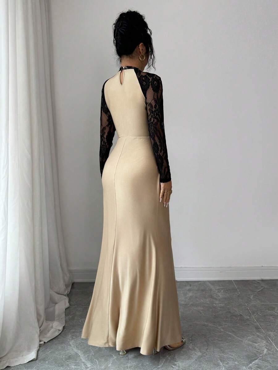 SHEIN MAXI SUKIENKA KORONKA S06__M