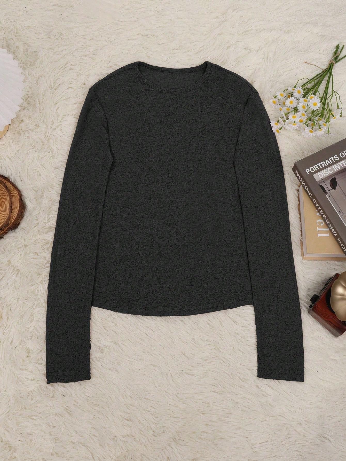 SHEIN SIATECZKOWY TOP DŁUGI RĘKAW S06__XS