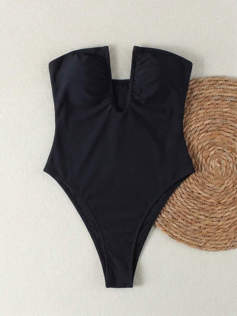 SHEIN JEDNOCZĘŚCIOWY STRÓJ KĄPIELOWY S09__L