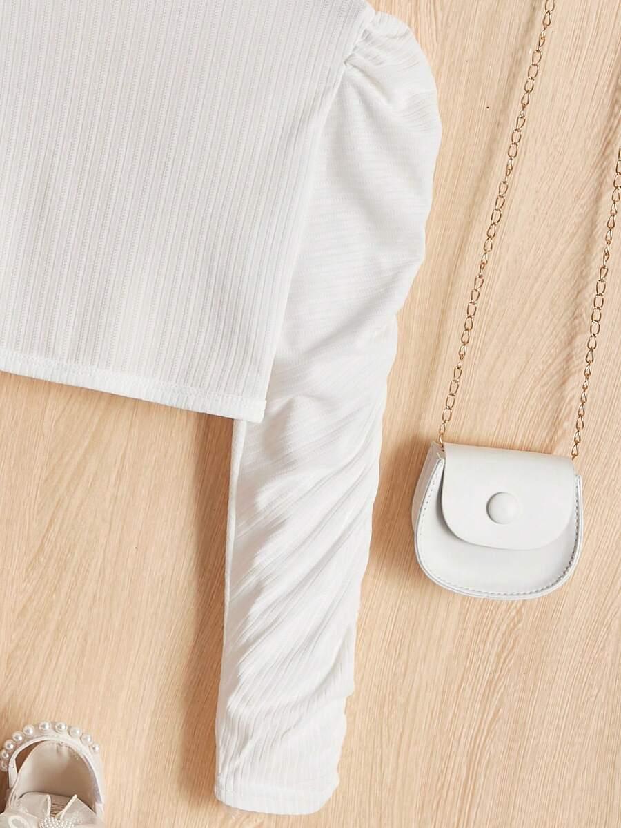 SHEIN BIAŁY SWETER DŁUGI RĘKAW S06__134-140