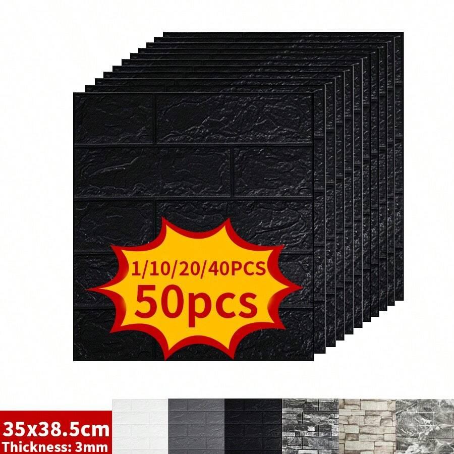 SHEIN SAMOPRZYLEPNE PANELE ŚCIENNE IMITACJA CEGŁY 10SZT S07__35X39