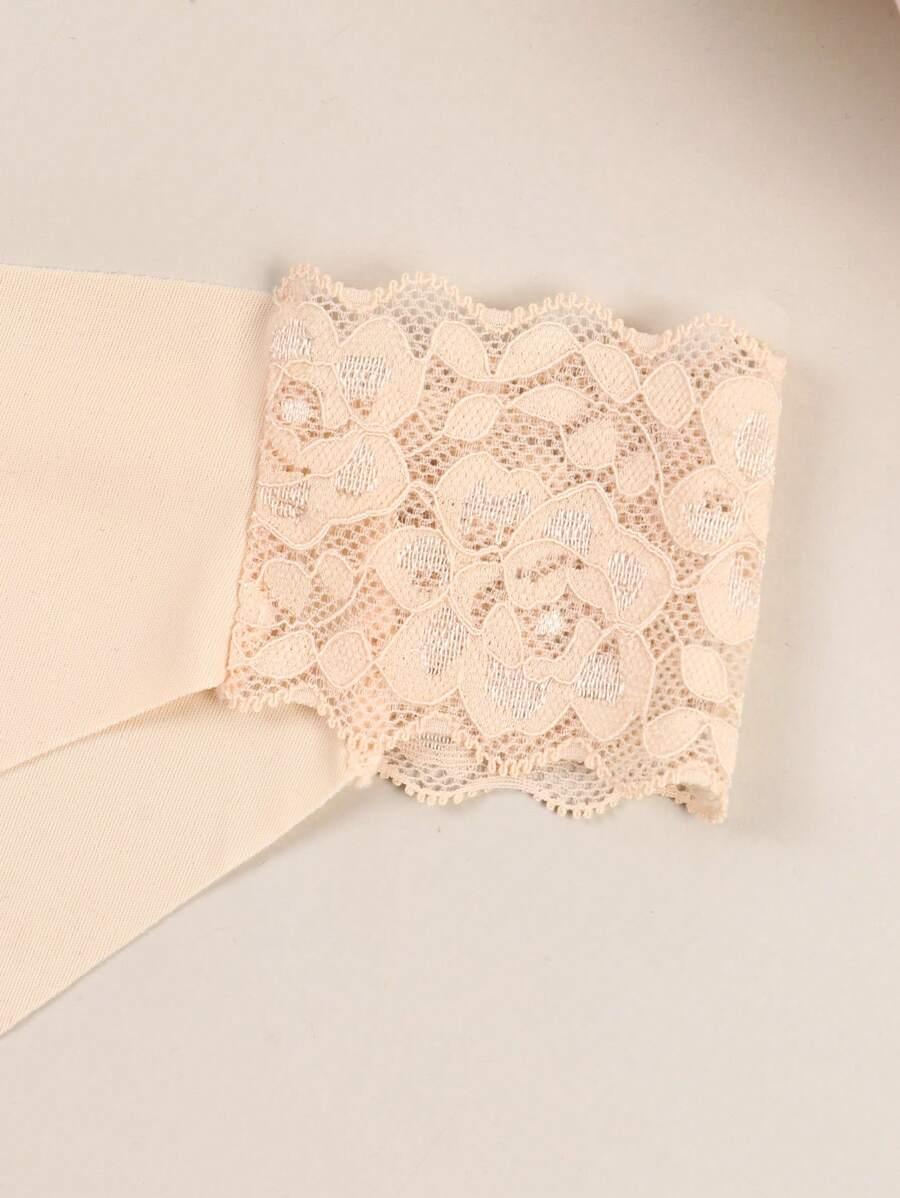 SHEIN BEŻOWE MAJTKI KORONKA 4-PACK S06__L
