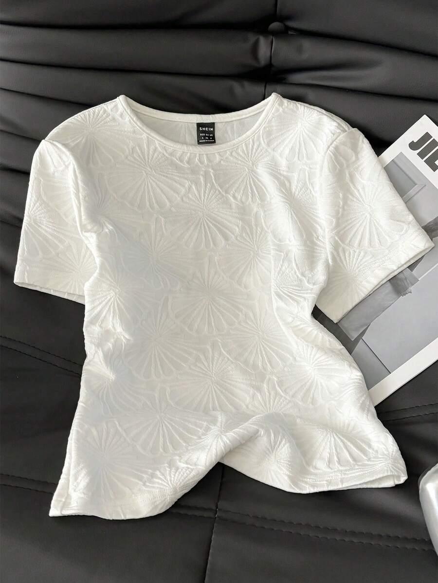 SHEIN BIAŁA BLUZKA KRÓTKI RĘKAW S06__52